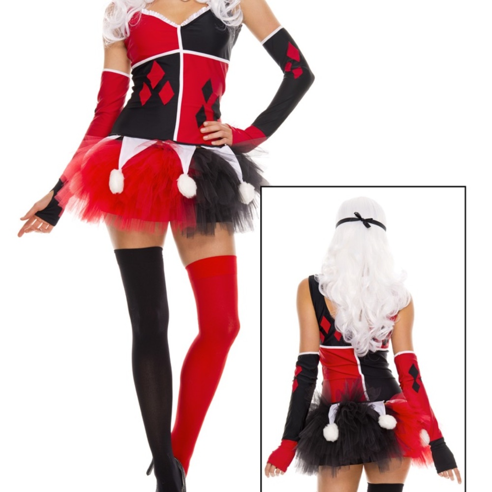 NWT Harley Jester Red & Black Costume